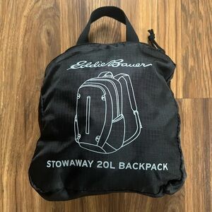 Eddie Bauer Black Stowaway Backpack
